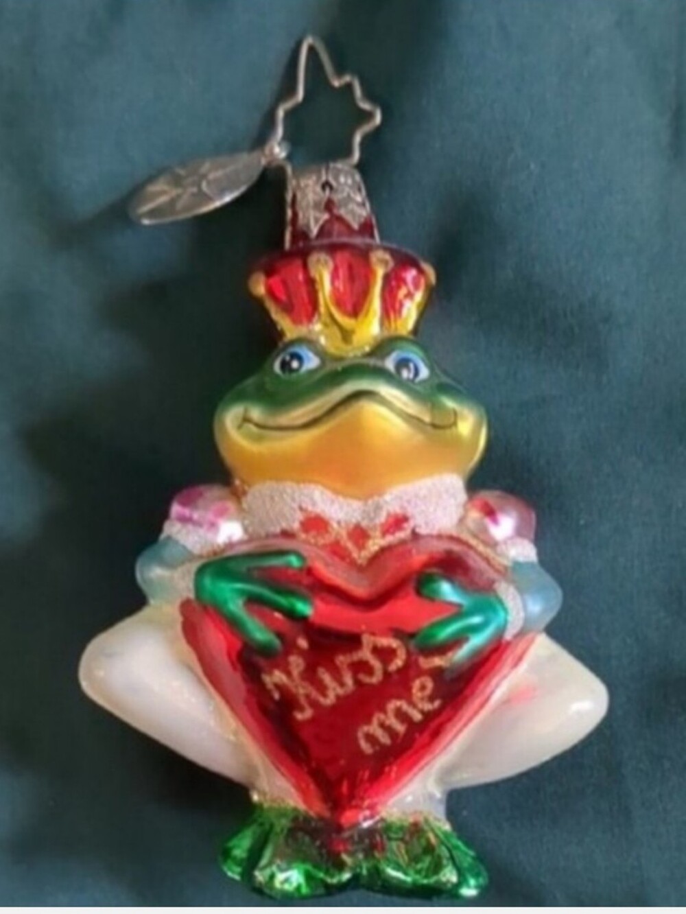 Christopher Radko Kiss Me Frog Prince Ornament